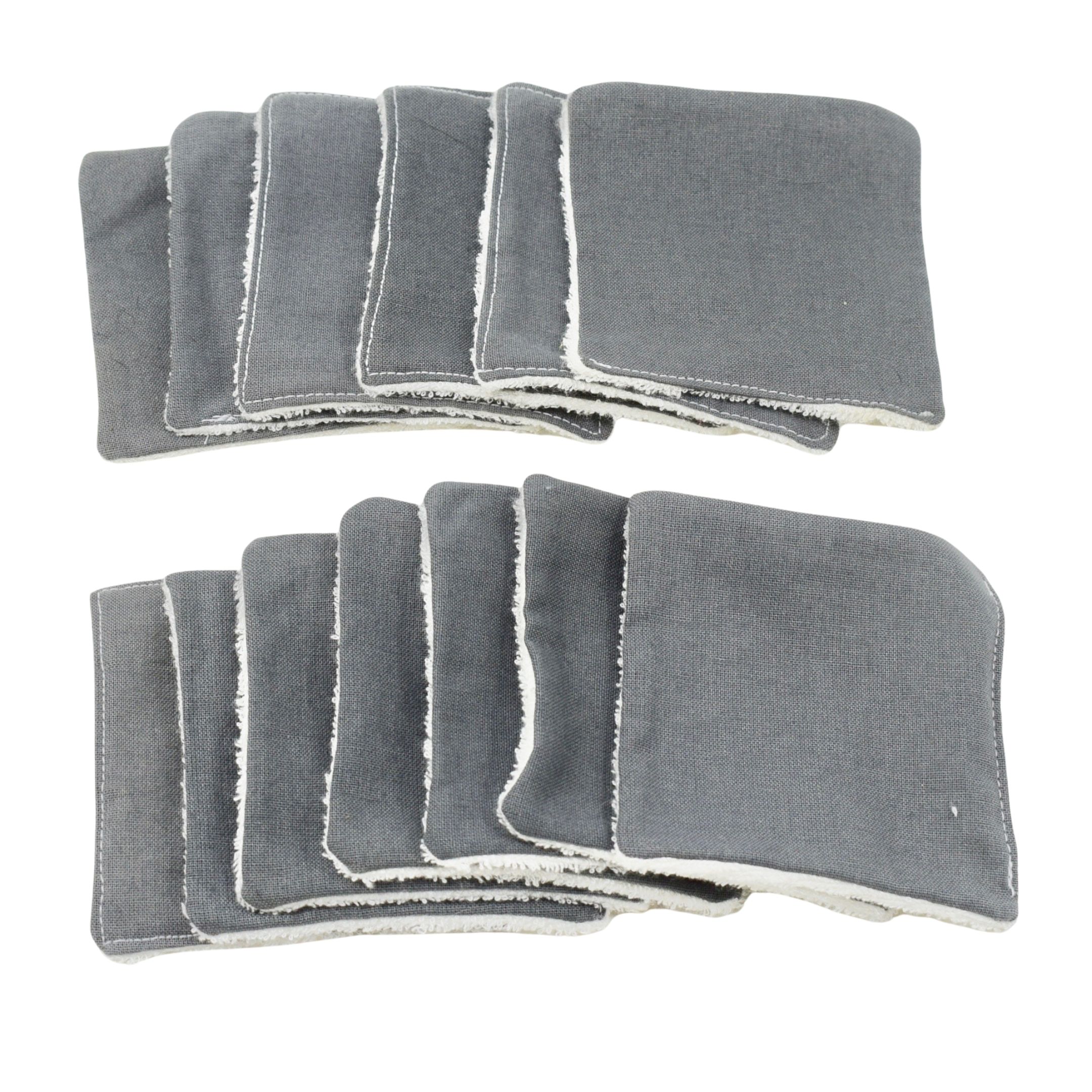 Lingettes 8x8cm en éponge de bambou uni - Image 12