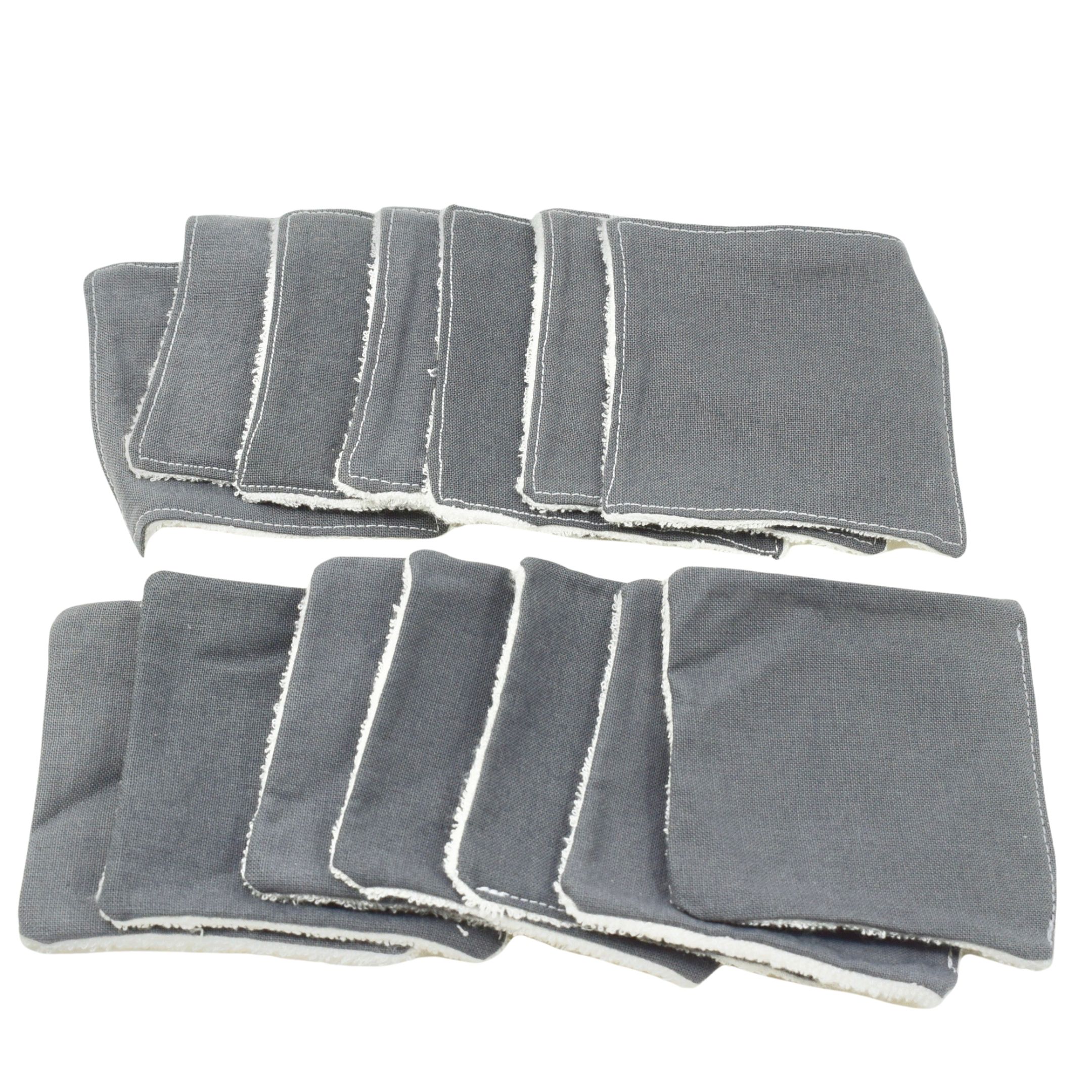 Lingettes 8x8cm en éponge de bambou uni - Image 13