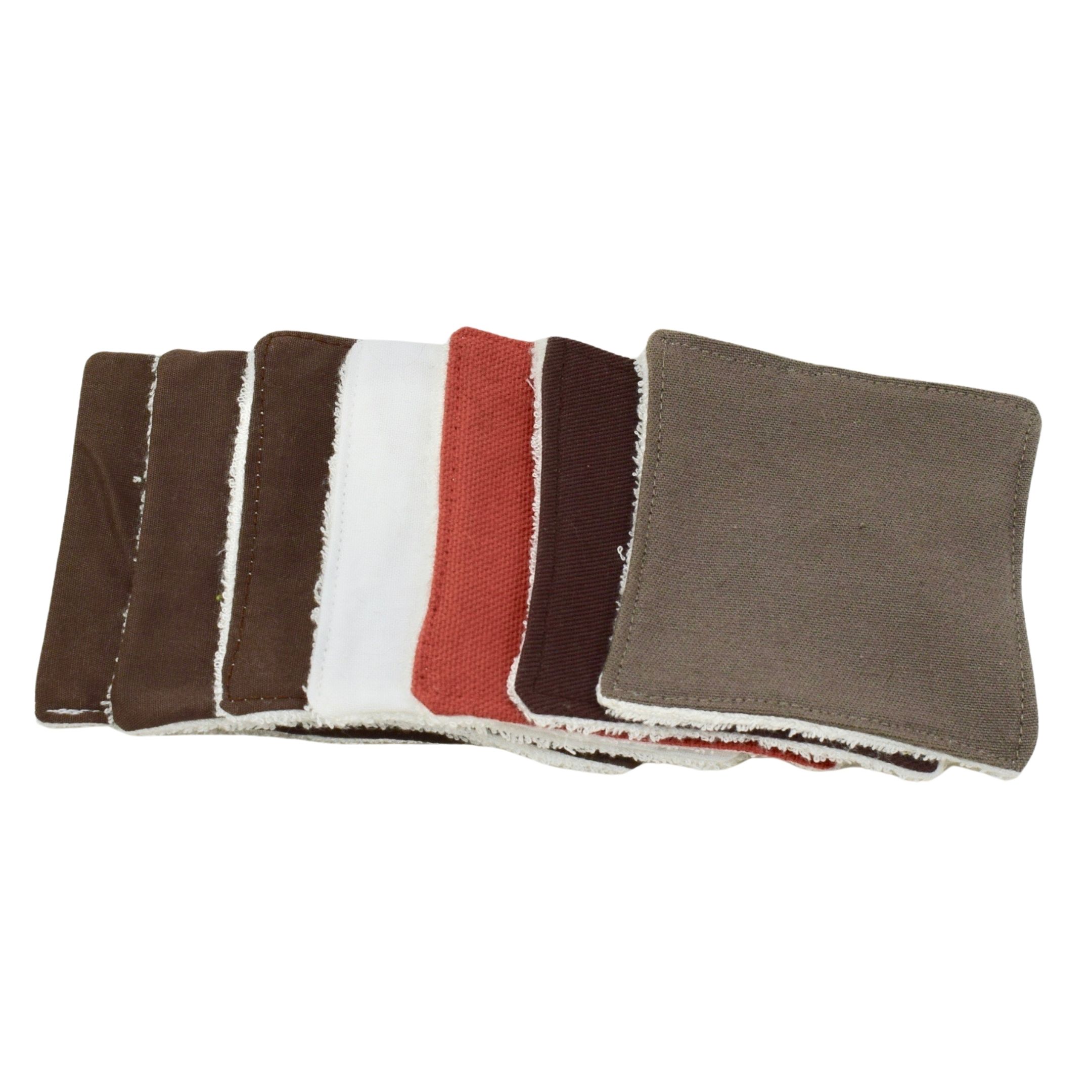 Lingettes 8x8cm en éponge de bambou uni - Image 3