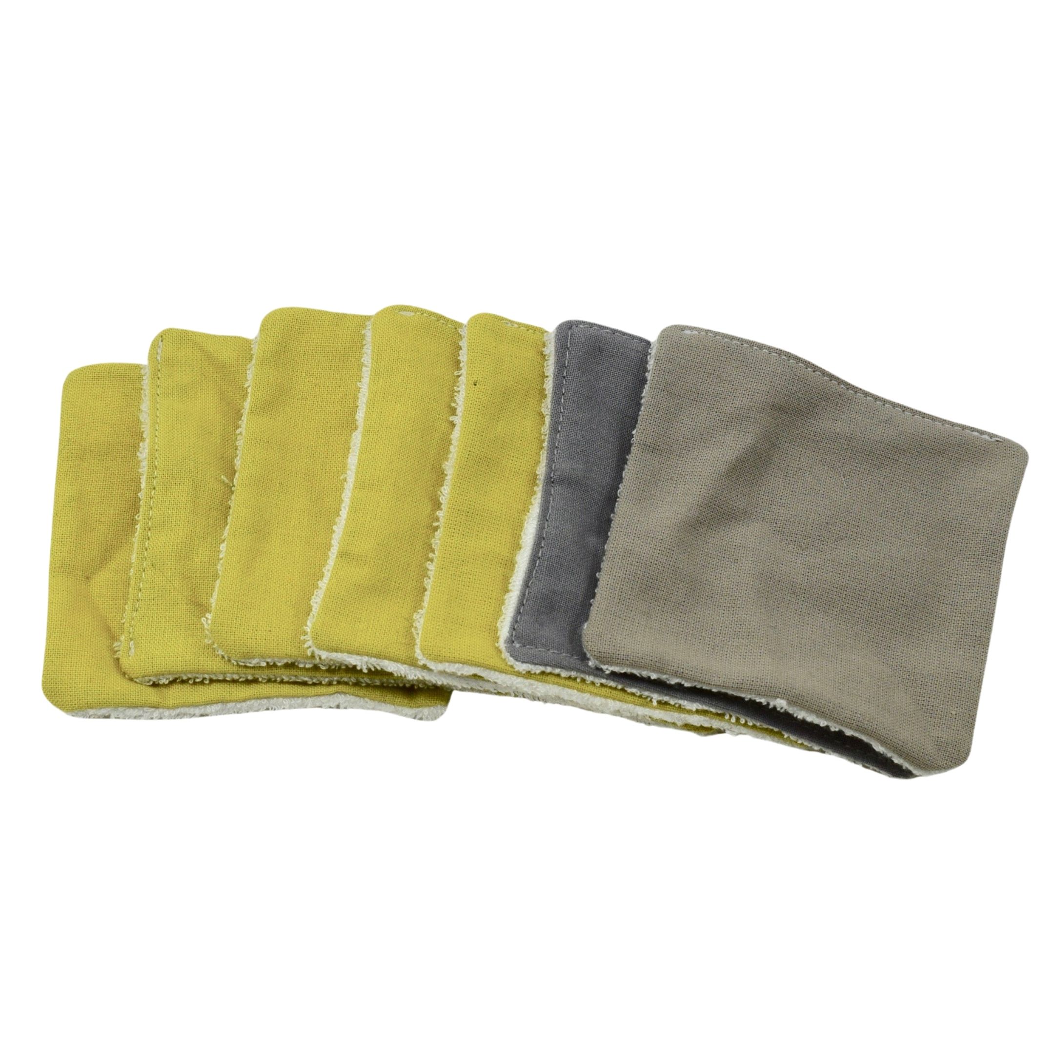 Lingettes 8x8cm en éponge de bambou uni - Image 4