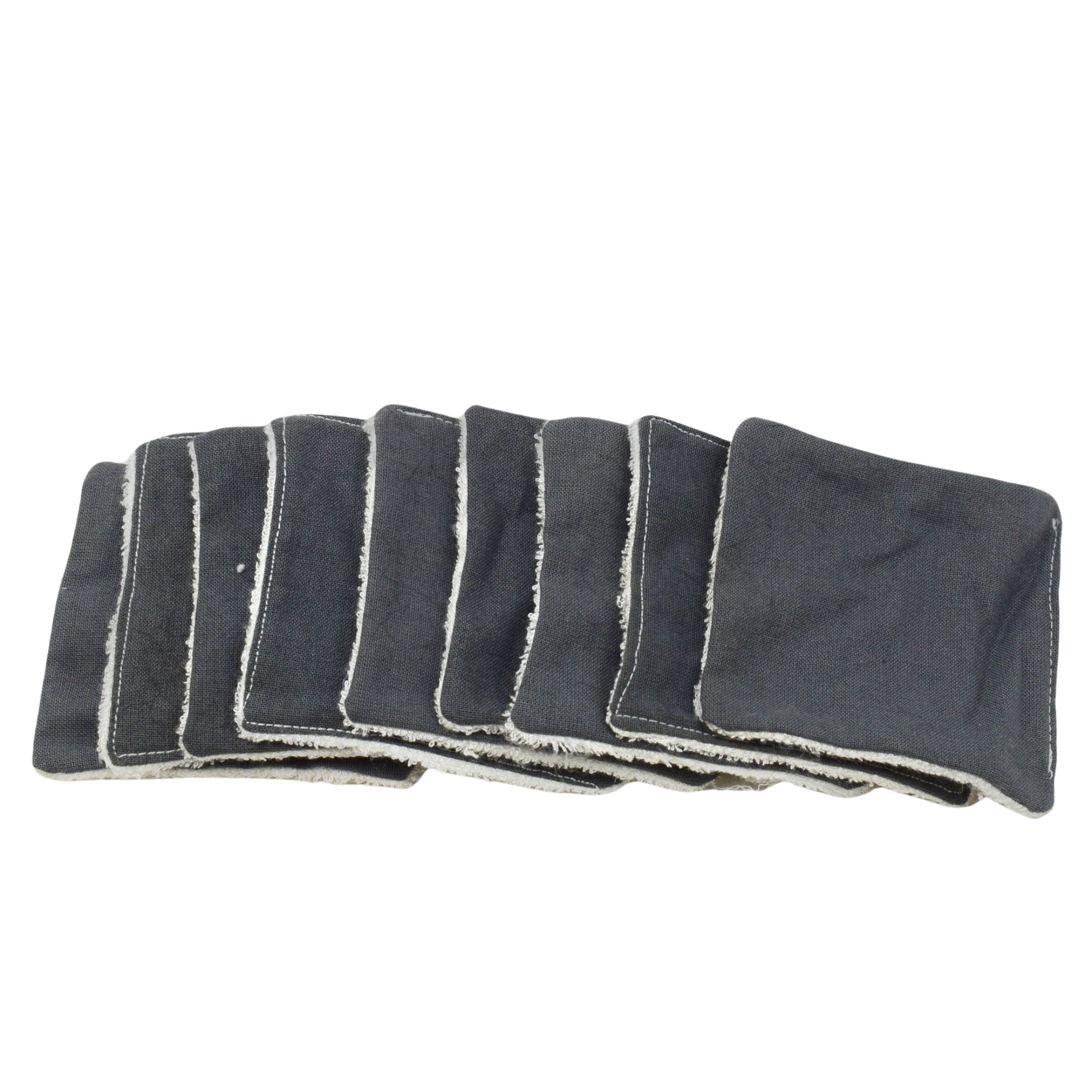 Lingettes 8x8cm en éponge de bambou uni - Image 11